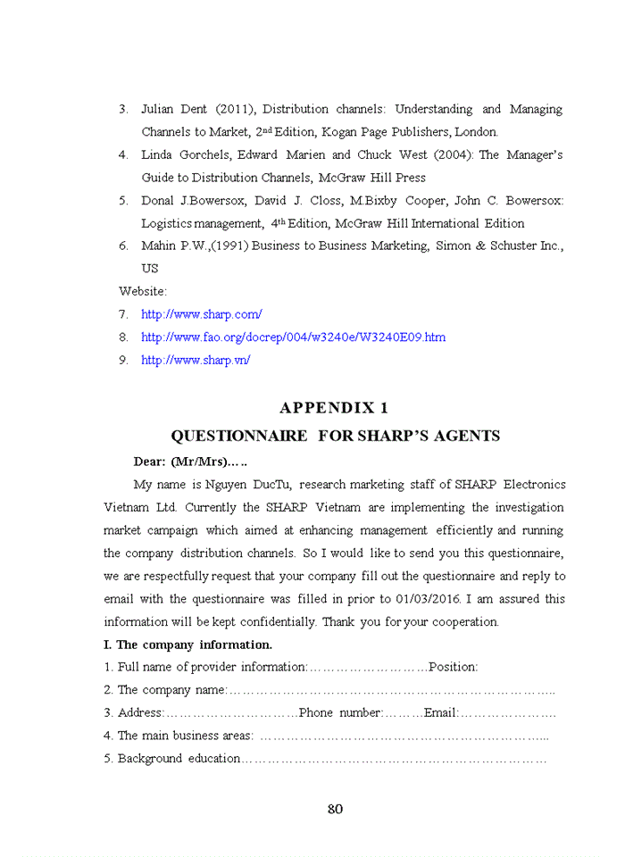 image for page Management of distribution channels of sharp electronics viet nam company limited