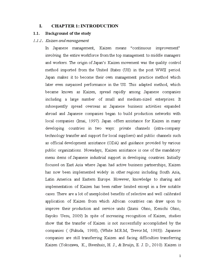 image for page The influence of culture to the application of kaizen in small and medium enterprises in vietnam