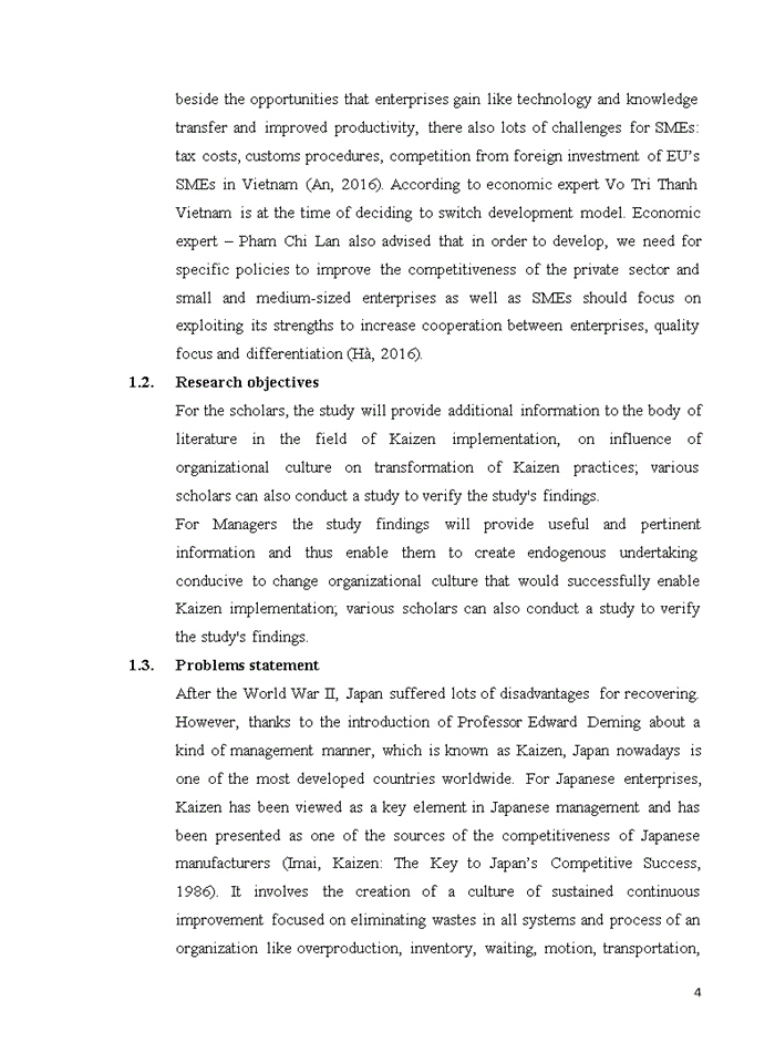 image for page The influence of culture to the application of kaizen in small and medium enterprises in vietnam