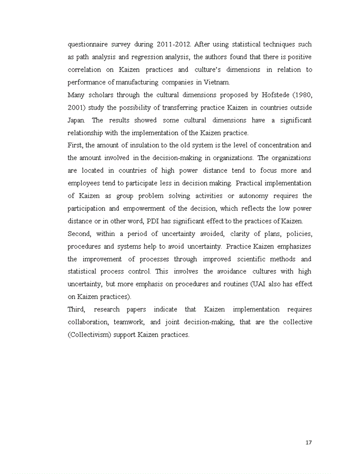 image for page The influence of culture to the application of kaizen in small and medium enterprises in vietnam