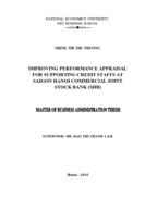 Improving performance appraisal for supporting credit staffs at saigon hanoi commercial joint stock bank (shb)