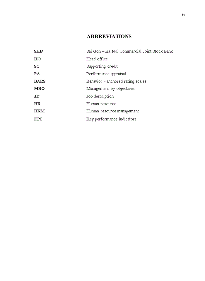 image for page Improving performance appraisal for supporting credit staffs at saigon hanoi commercial joint stock bank (shb)