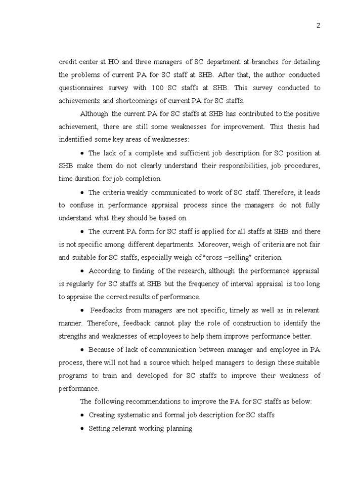image for page Improving performance appraisal for supporting credit staffs at saigon hanoi commercial joint stock bank (shb)