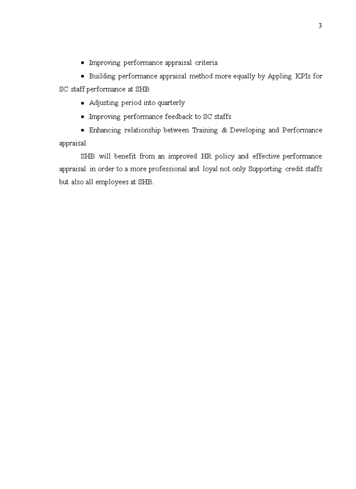 image for page Improving performance appraisal for supporting credit staffs at saigon hanoi commercial joint stock bank (shb)