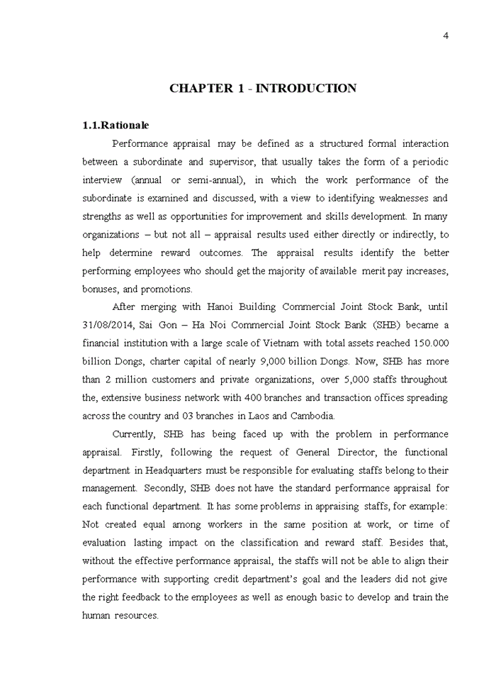 image for page Improving performance appraisal for supporting credit staffs at saigon hanoi commercial joint stock bank (shb)