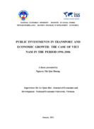 Public investments in transport and economic growth: the case of viet nam in the period 1996-2006
