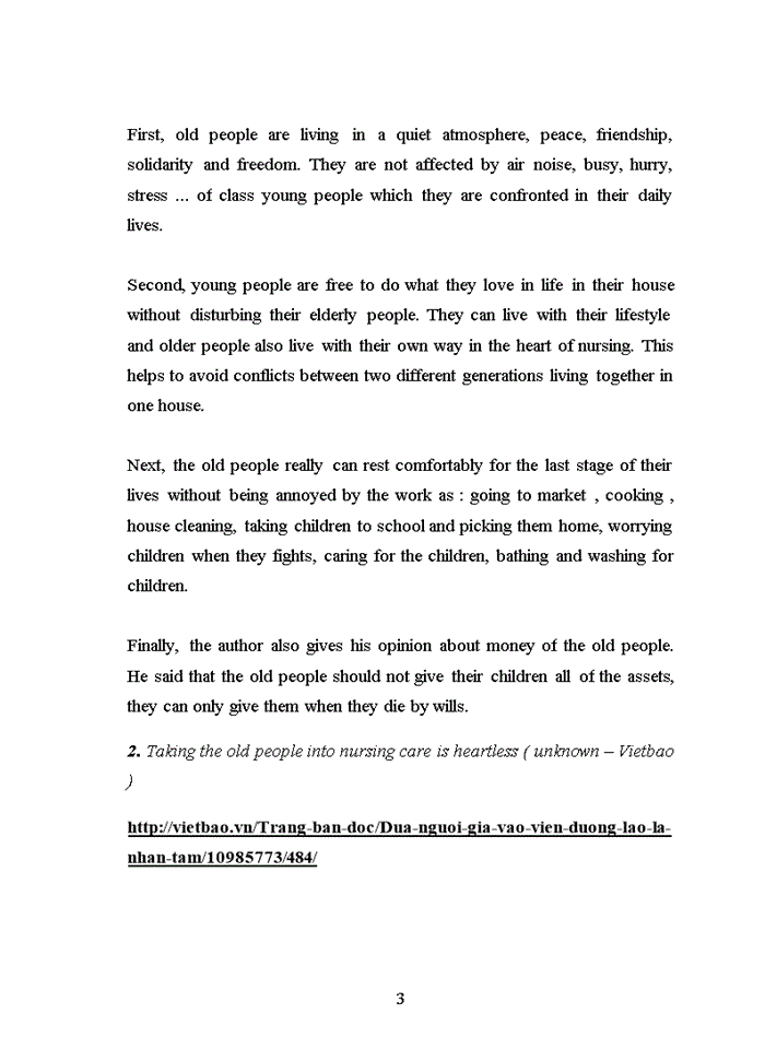 image for page Solution to reduce đisadvantages of nusing home in Vietnam and Recommendation