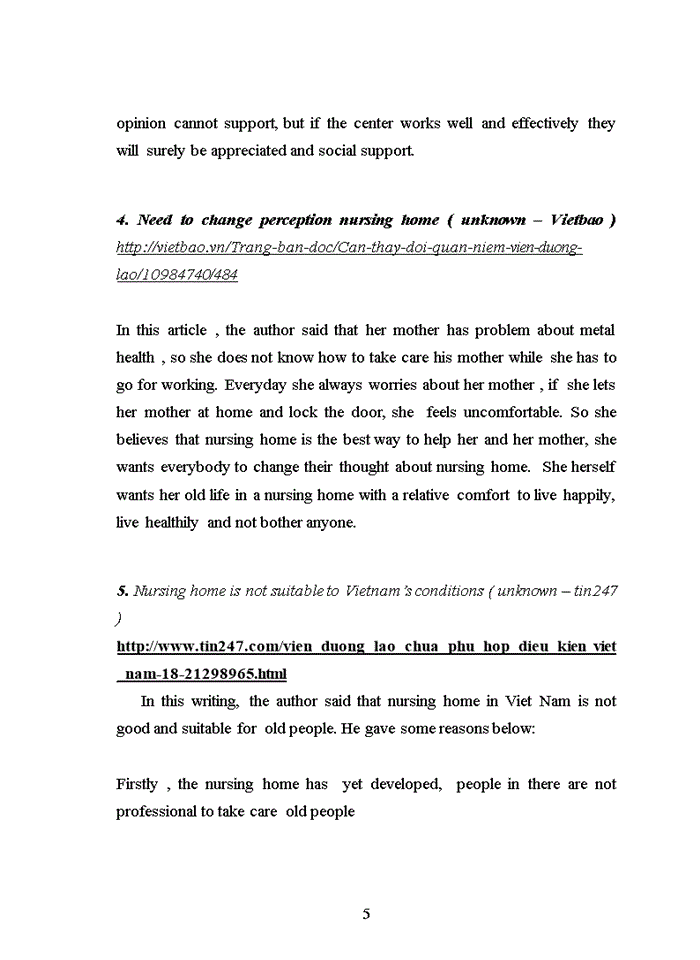 image for page Solution to reduce đisadvantages of nusing home in Vietnam and Recommendation