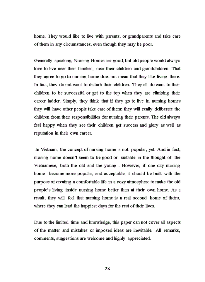image for page Solution to reduce đisadvantages of nusing home in Vietnam and Recommendation