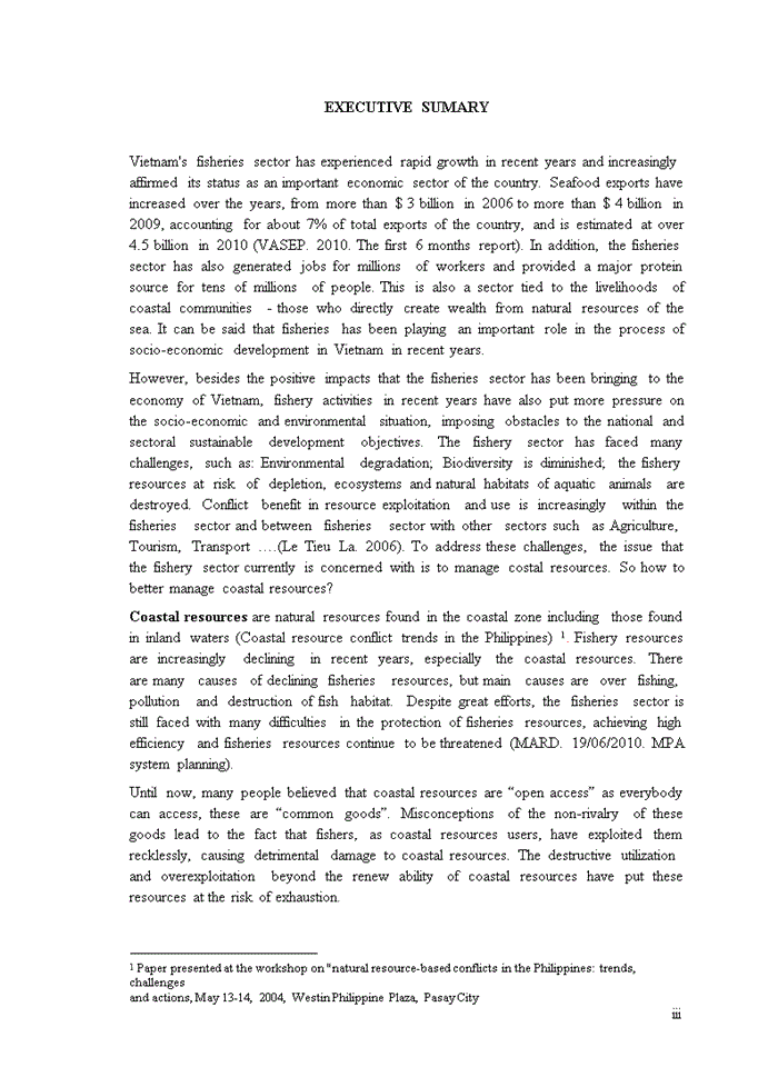 Local government incoastal resource co-management -a case study in cat ba island, hai phong city