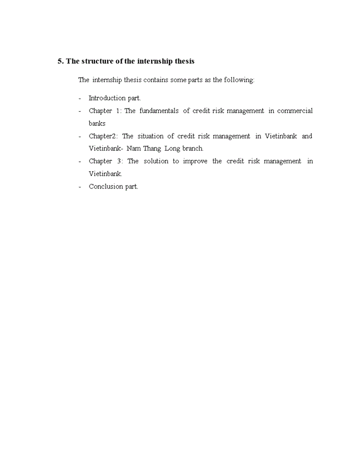 image for page Solution to improve credit risk management in Vietnam Joint Stock Commercial Bank For Industry And Trade