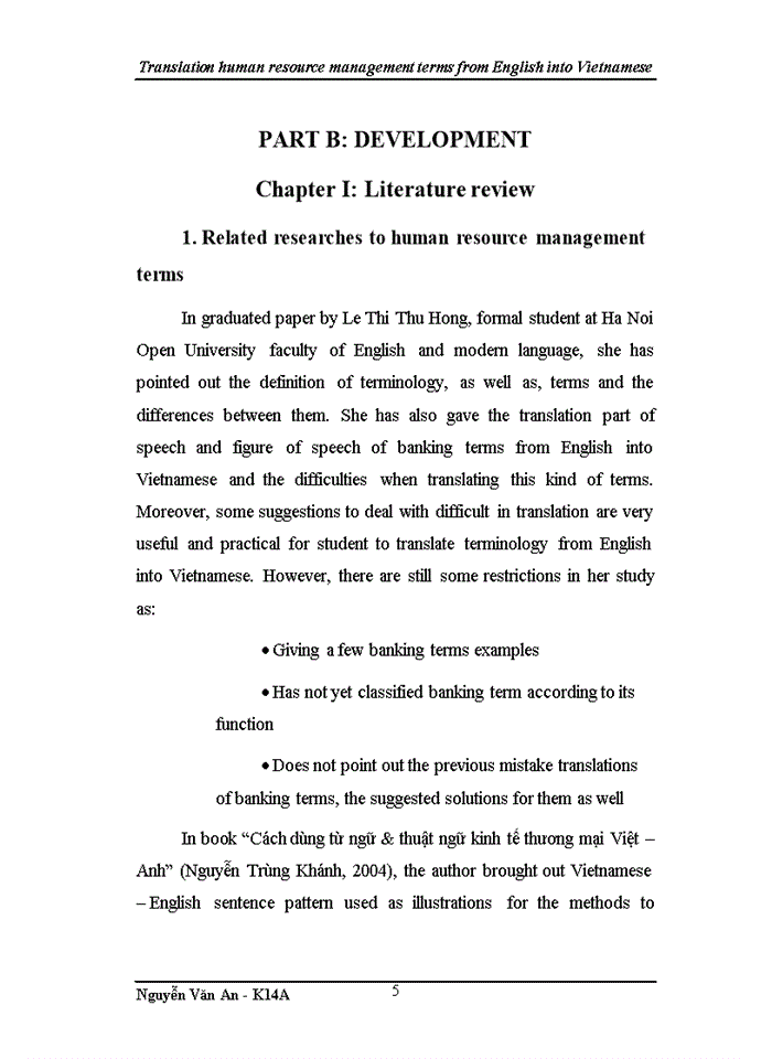 image for page Translation human resource management terms from English into Vietnamese