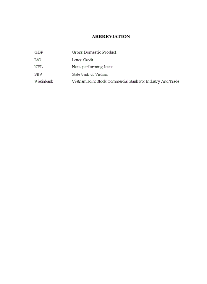 image for page Solution to improve credit risk management in Vietnam Joint Stock Commercial Bank For Industry And Trade