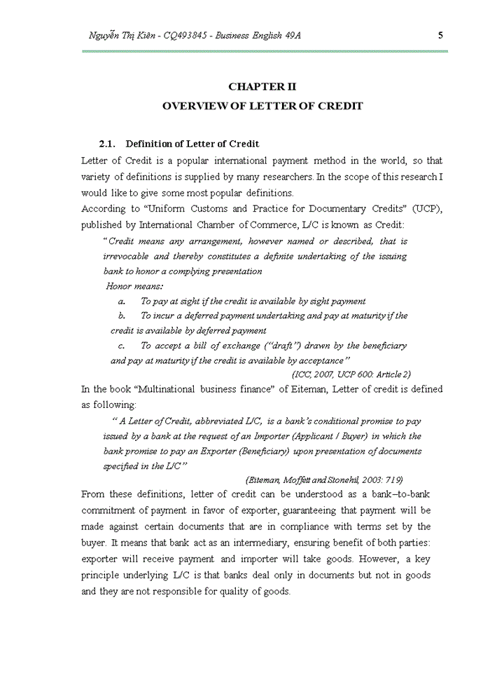 image for page Recomemdations to enhance international payment by l/c in sai gon – ha noi joint stock commercial bank, thai ha sub-branch