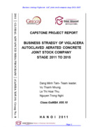 Capstone project report business straegy of viglacera autoclaved aerated concrete joint stock company stage 2011 to 2015
