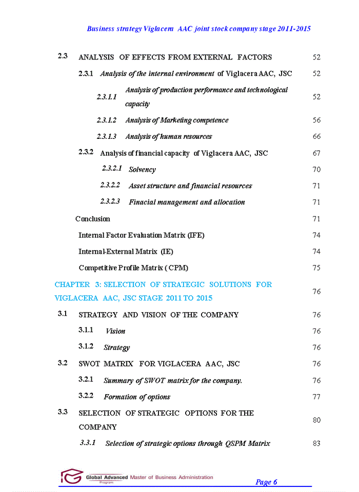 image for page Capstone project report business straegy of viglacera autoclaved aerated concrete joint stock company stage 2011 to 2015