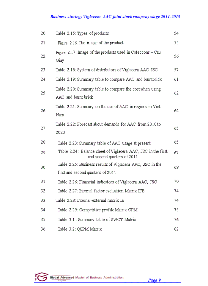 image for page Capstone project report business straegy of viglacera autoclaved aerated concrete joint stock company stage 2011 to 2015