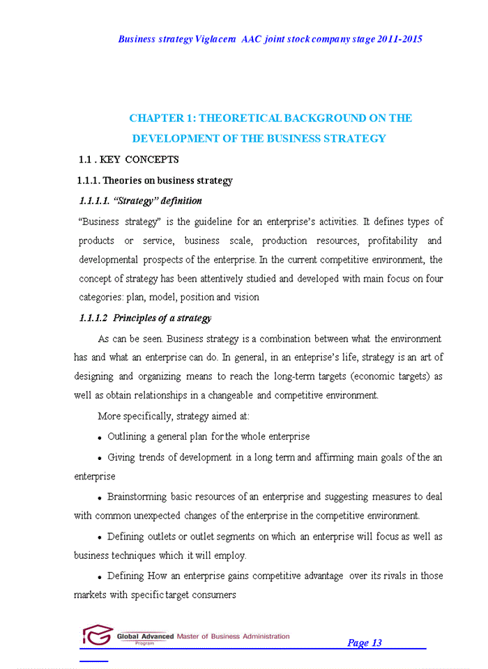 image for page Capstone project report business straegy of viglacera autoclaved aerated concrete joint stock company stage 2011 to 2015