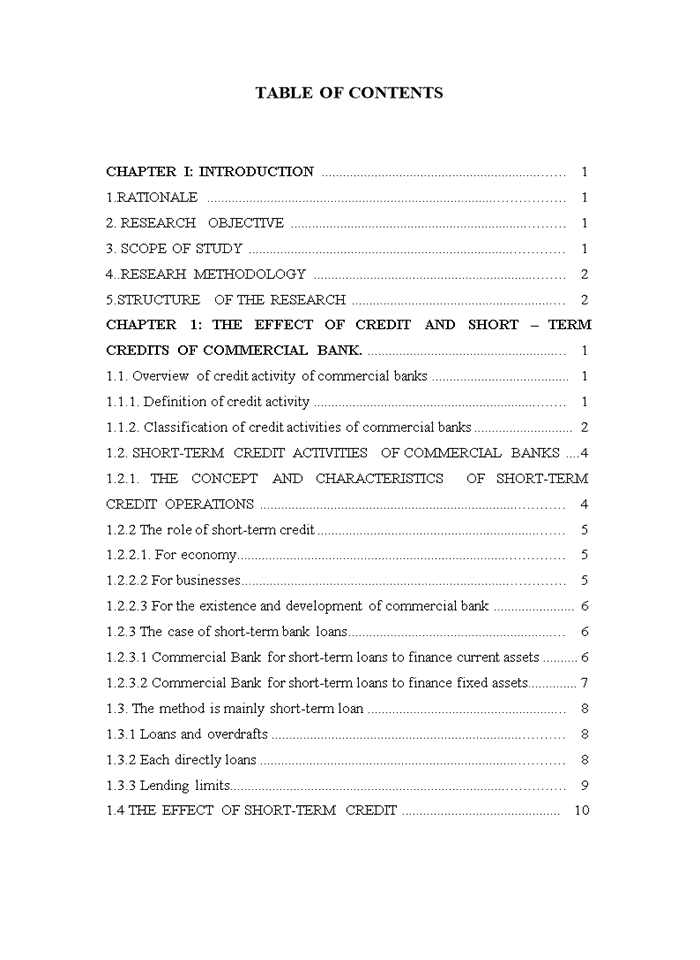 image for page Improving the efficiency of short– term credit at vp bank – dong do branch