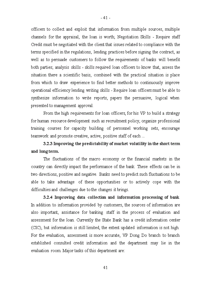 image for page Improving the efficiency of short– term credit at vp bank – dong do branch