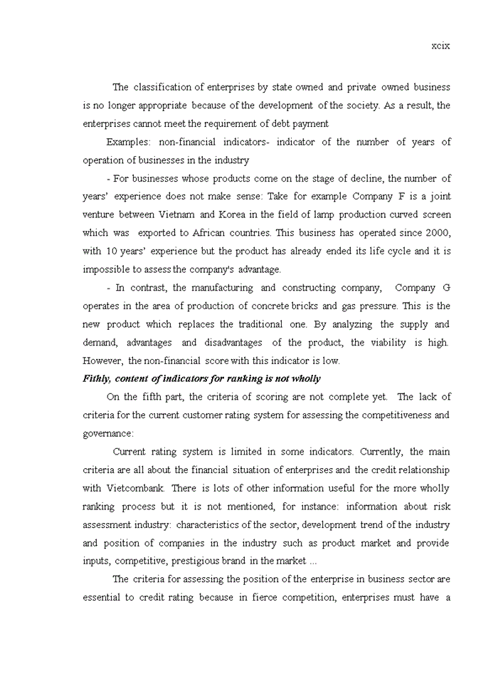 image for page Improving The Credit Ranking system for enterprises in Bank for Foreign Trade of Vietnam