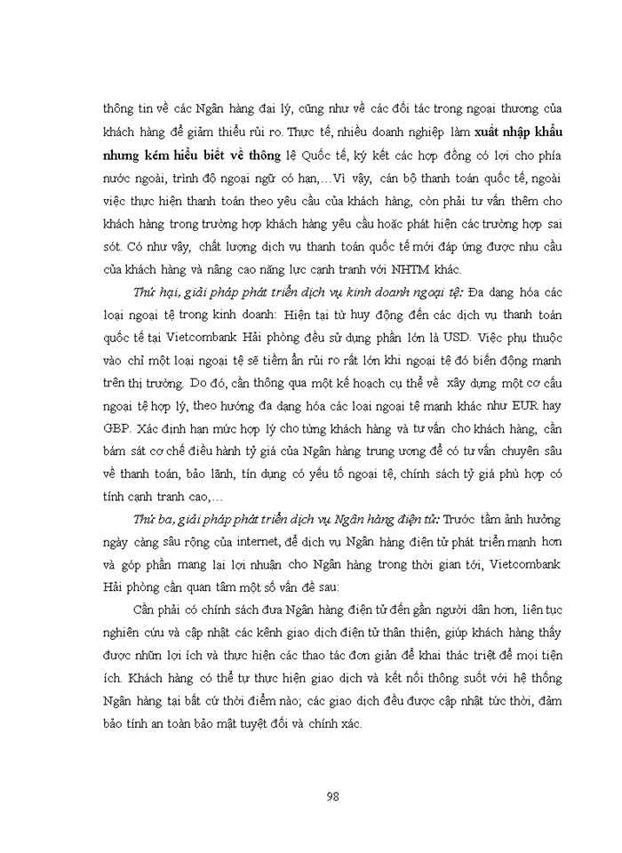 image for page Giải pháp phát triển dịch vụ phi tín dụng tại Ngân hàng TMCP Ngoại thương Hải phòng