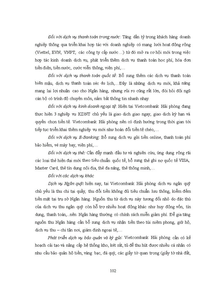 image for page Giải pháp phát triển dịch vụ phi tín dụng tại Ngân hàng TMCP Ngoại thương Hải phòng