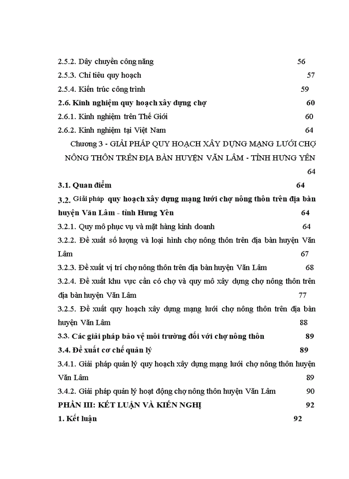 Luận văn thạc sỹ quy hoạch vùng và đô thị giải pháp quy hoạch xây dựng mạng lưới chợ nông thôn huyện VĂN LÂM - tỉnh HƯNG YÊN