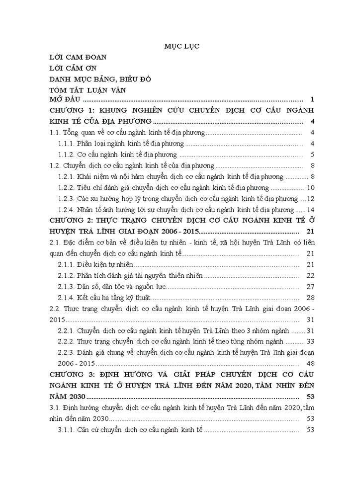 image for page Luận văn thạc sỹ kinh doanh và quản lý Định hướng chuyển dịch cơ cấu ngành kinh tế huyện trà lĩnh, tỉnh cao bằng đến năm 2020 tầm nhìn đến năm 2030