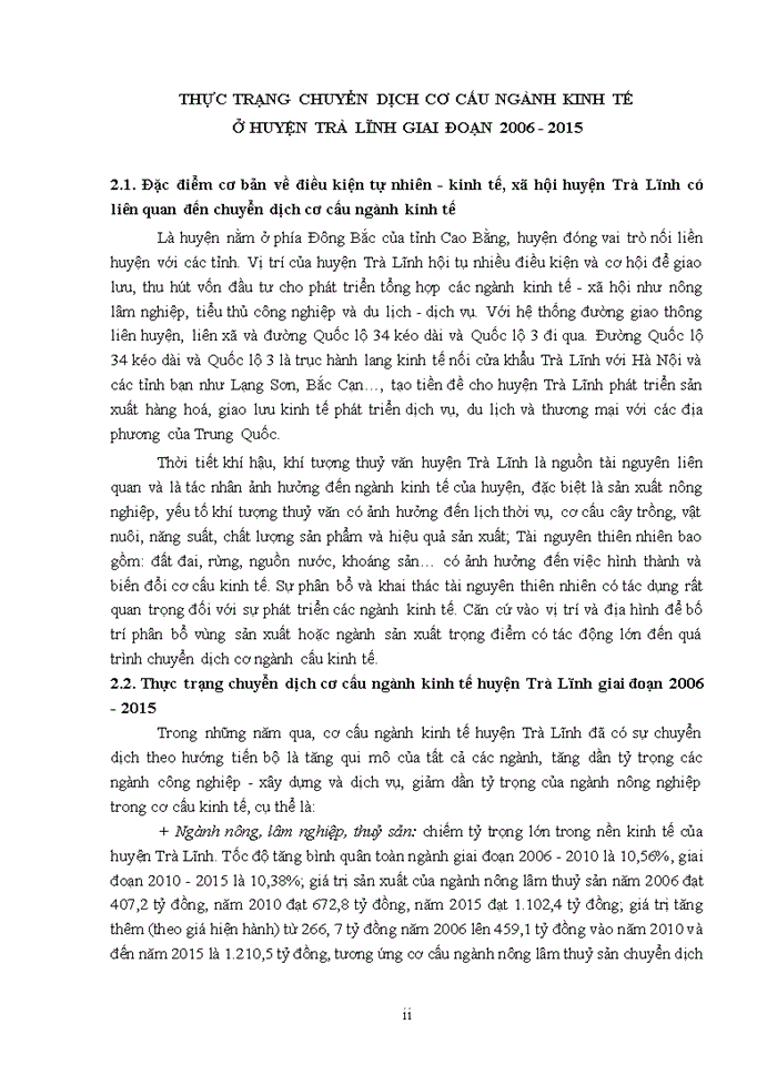 image for page Luận văn thạc sỹ kinh doanh và quản lý Định hướng chuyển dịch cơ cấu ngành kinh tế huyện trà lĩnh, tỉnh cao bằng đến năm 2020 tầm nhìn đến năm 2030