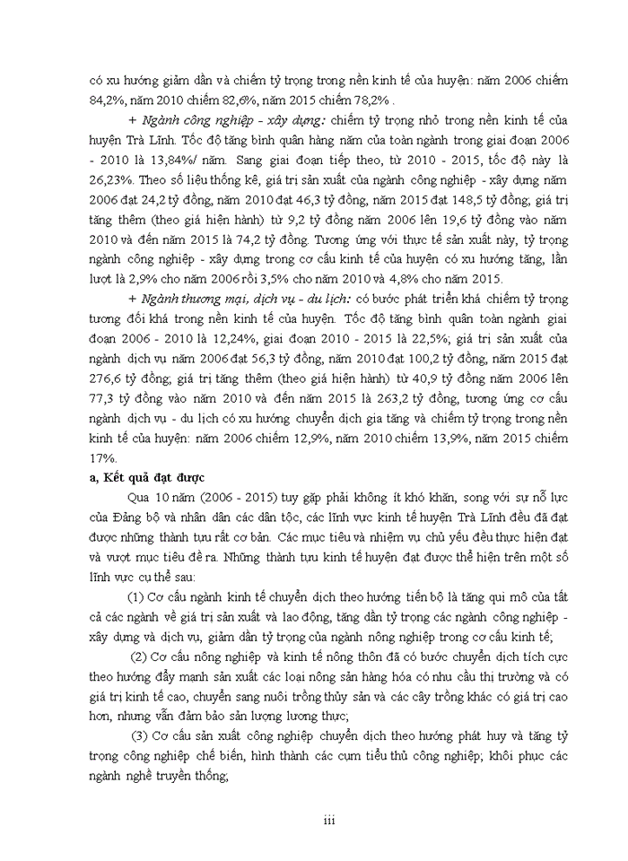image for page Luận văn thạc sỹ kinh doanh và quản lý Định hướng chuyển dịch cơ cấu ngành kinh tế huyện trà lĩnh, tỉnh cao bằng đến năm 2020 tầm nhìn đến năm 2030