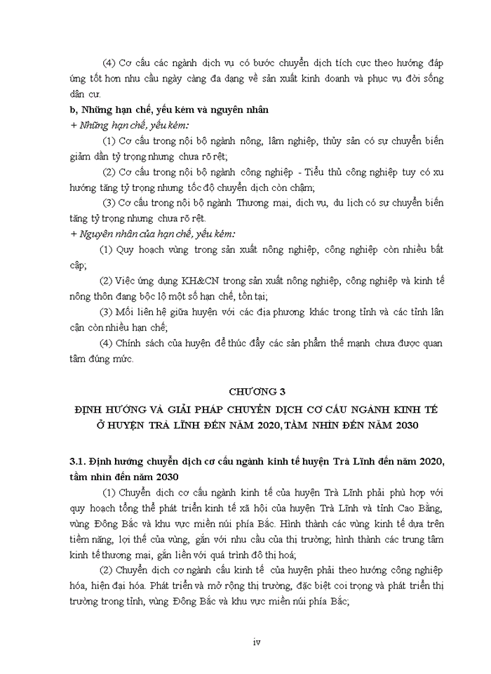 image for page Luận văn thạc sỹ kinh doanh và quản lý Định hướng chuyển dịch cơ cấu ngành kinh tế huyện trà lĩnh, tỉnh cao bằng đến năm 2020 tầm nhìn đến năm 2030
