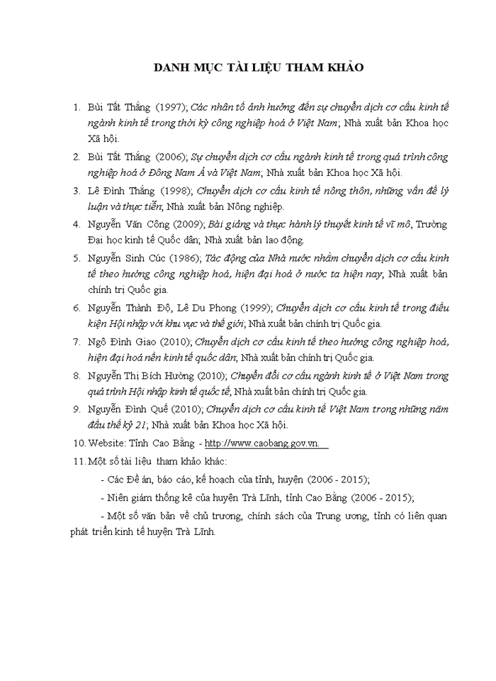 image for page Luận văn thạc sỹ kinh doanh và quản lý Định hướng chuyển dịch cơ cấu ngành kinh tế huyện trà lĩnh, tỉnh cao bằng đến năm 2020 tầm nhìn đến năm 2030