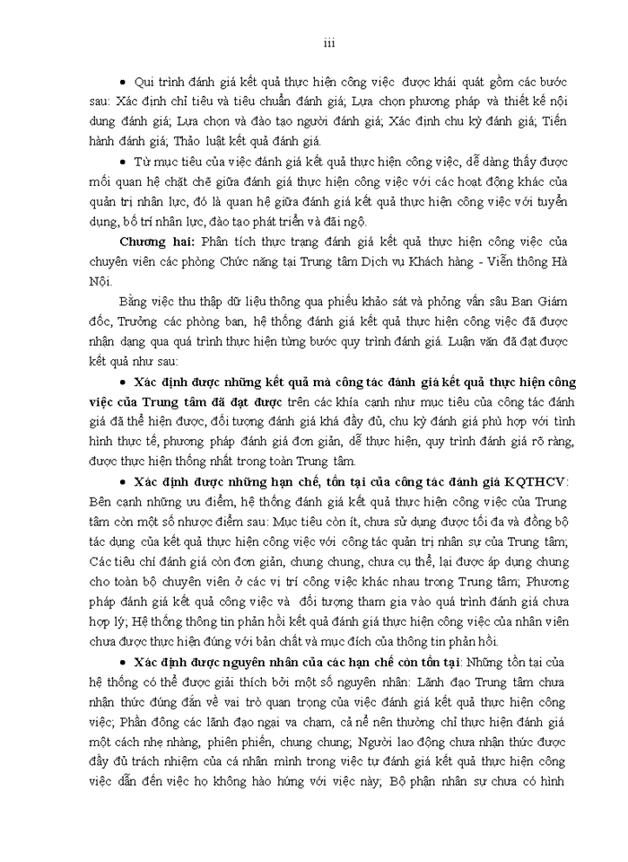 image for page Luận văn thạc sỹ kinh doanh và quản lý công tác đánh giá kết quả thực hiện công việc của chuyên viên các phòng chức năng tại trung tâm dịch vụ khách hàng – viễn thông HÀ NỘI