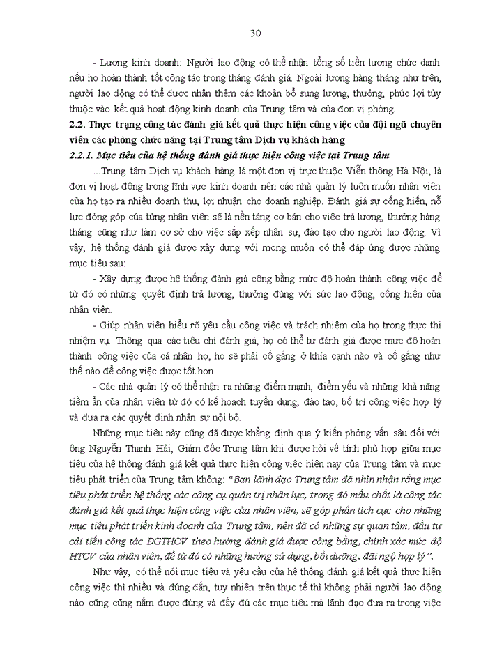 image for page Luận văn thạc sỹ kinh doanh và quản lý công tác đánh giá kết quả thực hiện công việc của chuyên viên các phòng chức năng tại trung tâm dịch vụ khách hàng – viễn thông HÀ NỘI