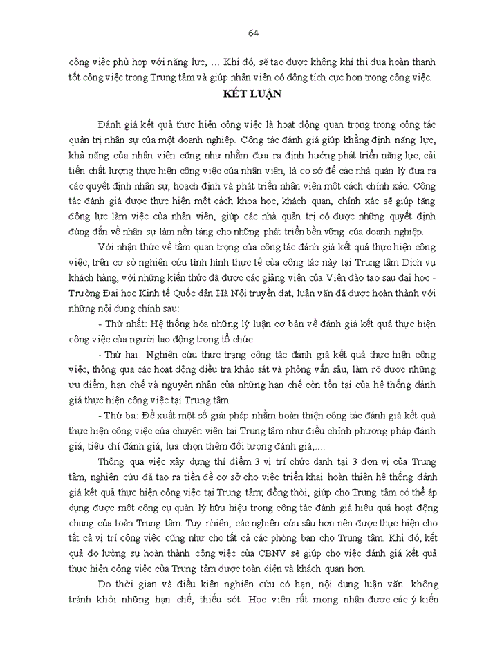 image for page Luận văn thạc sỹ kinh doanh và quản lý công tác đánh giá kết quả thực hiện công việc của chuyên viên các phòng chức năng tại trung tâm dịch vụ khách hàng – viễn thông HÀ NỘI