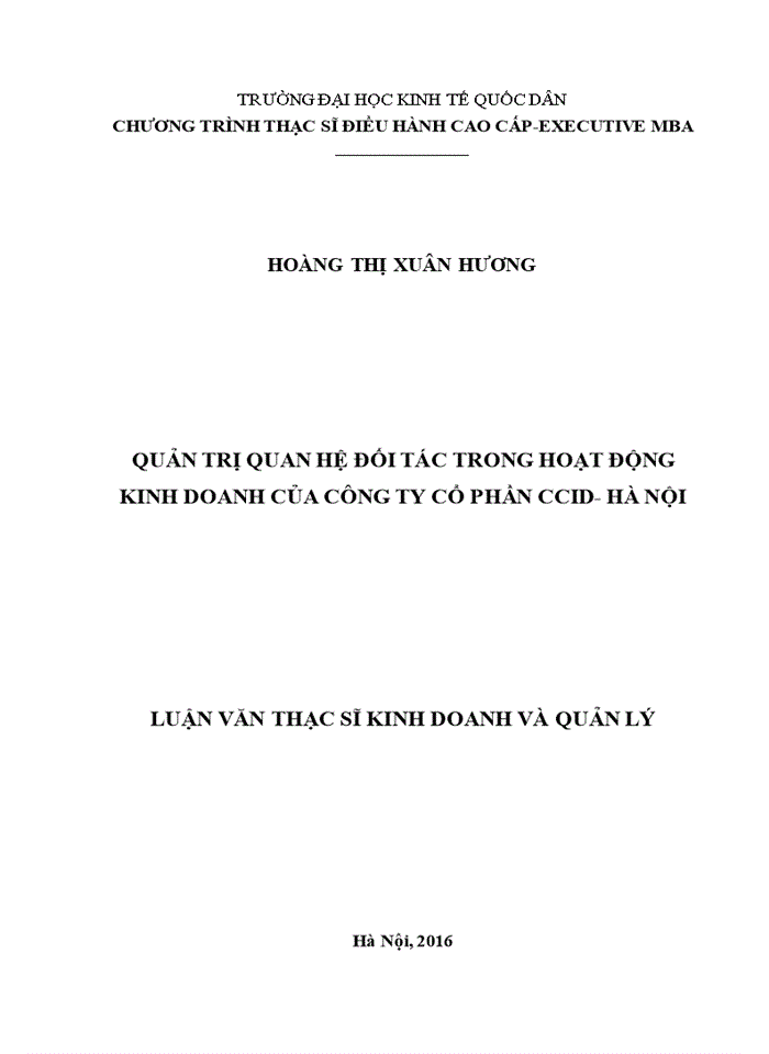 image for page Luận văn thạc sỹ kinh doanh và quản lý quản trị quan hệ đối tác trong hoạt động kinh doanh của công ty cổ phần CCID- HÀ NỘI