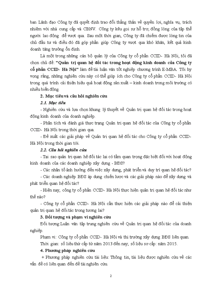 image for page Luận văn thạc sỹ kinh doanh và quản lý quản trị quan hệ đối tác trong hoạt động kinh doanh của công ty cổ phần CCID- HÀ NỘI