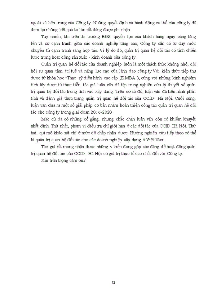 image for page Luận văn thạc sỹ kinh doanh và quản lý quản trị quan hệ đối tác trong hoạt động kinh doanh của công ty cổ phần CCID- HÀ NỘI