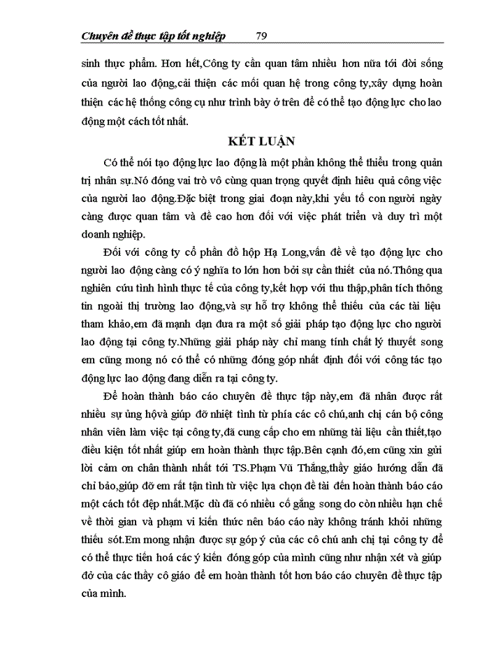 image for page Một số giải pháp hoàn thiện công tác tạo động lực cho người lao động tại Công ty cổ phần đồ hộp Hạ Long