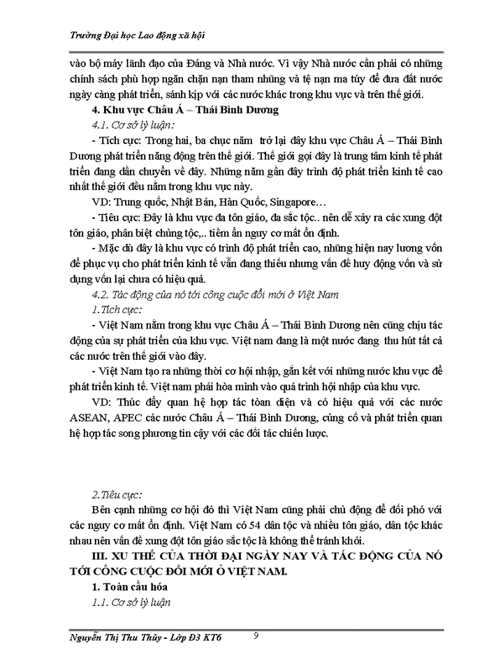 image for page Những đặc điểm và xu thế của thời đại ngày nay và tác động của nó đến Việt Nam trong công cuộc đổi mới ở nước ta
