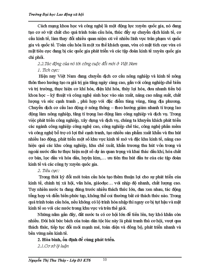 image for page Những đặc điểm và xu thế của thời đại ngày nay và tác động của nó đến Việt Nam trong công cuộc đổi mới ở nước ta