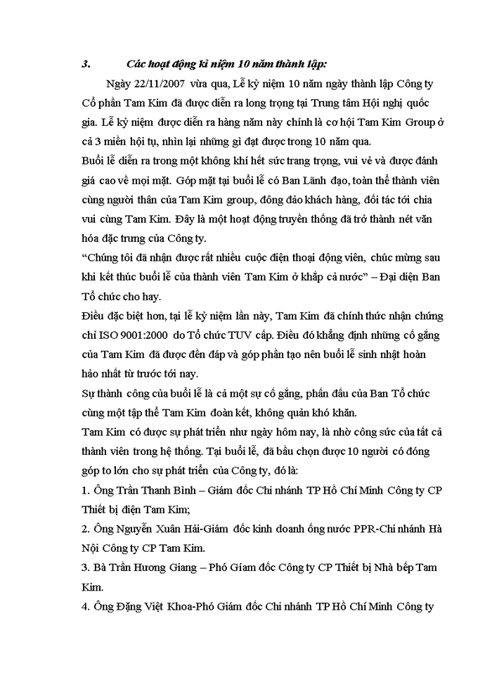 image for page Một Số Giải Pháp Nhằm Xây dựng Văn Hóa Doanh Nghiệp Tại Công ty Cổ Phần Tam Kim