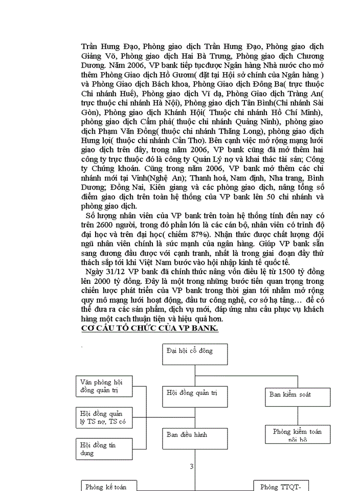Thực trạng hoạt động của Ngân hàng Thương mại cổ phần các doanh nghiệp ngoài quốc doanh Việt Nam vp bank