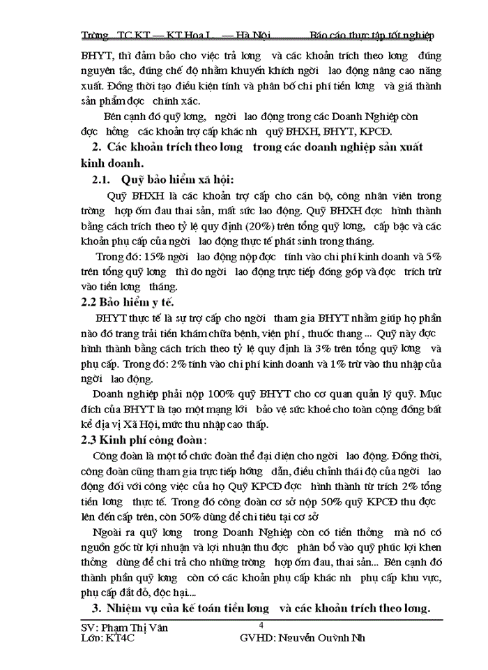 image for page Kế toán tiền lương và các khoản trích theo tiền lương tại Công ty cổ phần Xuân Thành