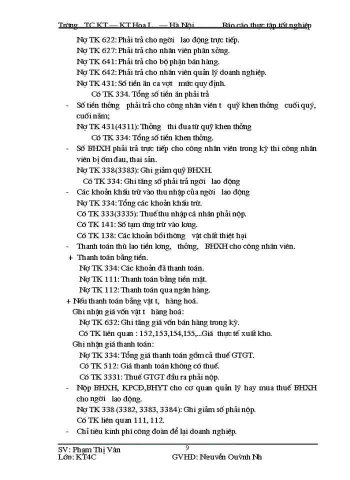 image for page Kế toán tiền lương và các khoản trích theo tiền lương tại Công ty cổ phần Xuân Thành