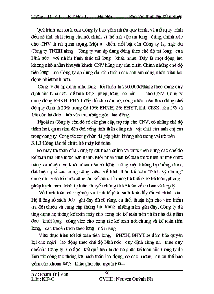 image for page Kế toán tiền lương và các khoản trích theo tiền lương tại Công ty cổ phần Xuân Thành