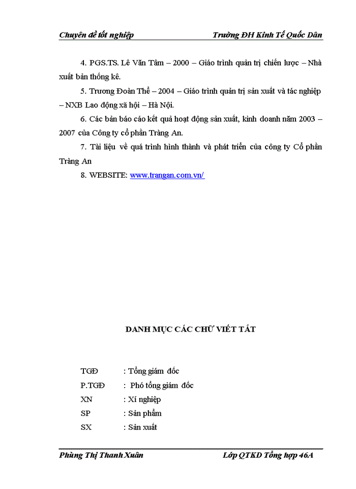 image for page Xây dựng tổ chức thực hiện kế hoạch và chương trình sản xuất của Công ty Cổ phần Tràng An