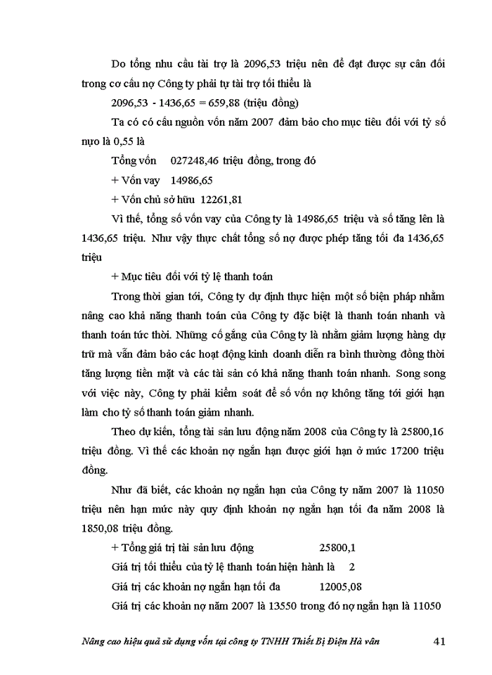 image for page Nâng cao hiệu quả sử dụng vốn tại Công ty Trách nhiệm Hữu hạn Thiết Bị Điện Hà Vân