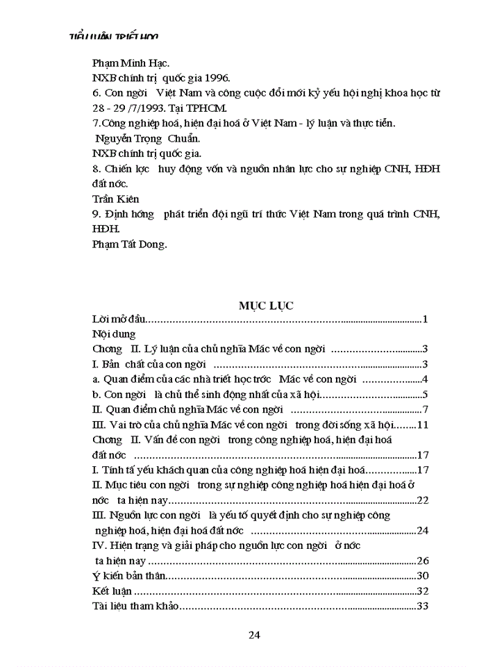 image for page Mác Lý luận của chủ nghĩa Mác về con người và vấn đề con người trong sự nghiệp Công nghiệp hóa - Hiện đại hóa đất nước